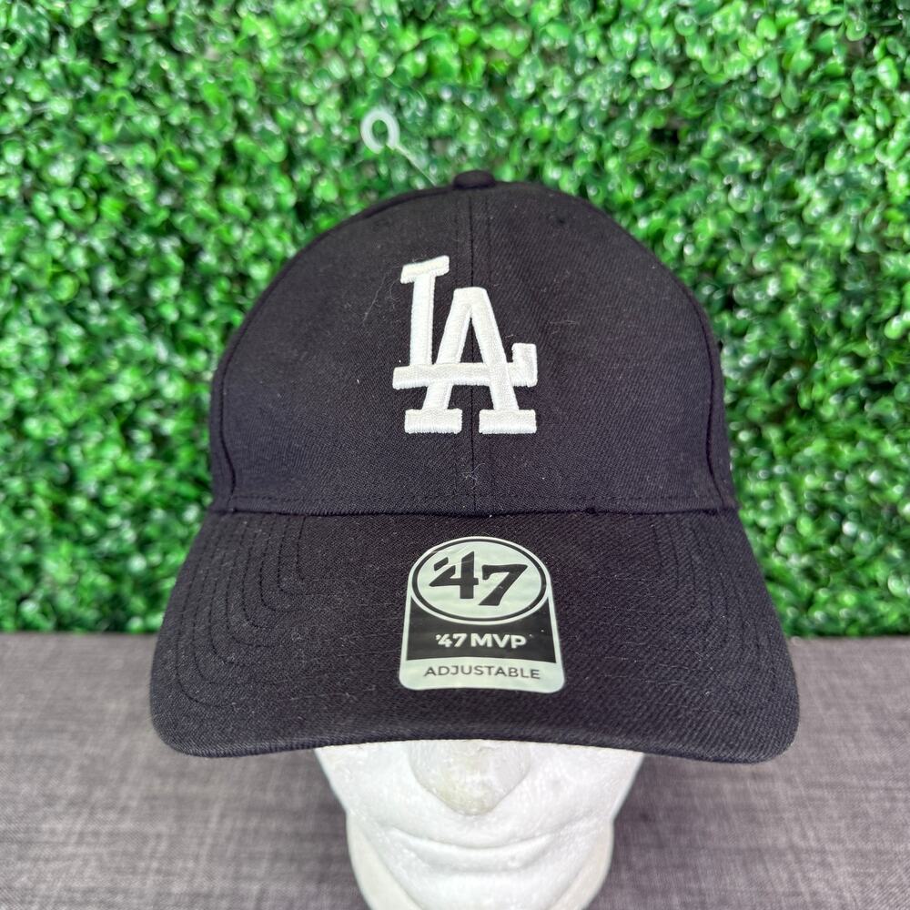 '47 Los Angeles Dodgers MVP Black Adult  Adjustable Strap Hat Gift Baseball Cap